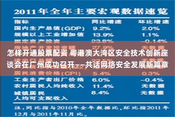 怎样开通股票配资 粤港澳大湾区安全技术创新座谈会在广州成功召开——共话网络安全发展新篇章