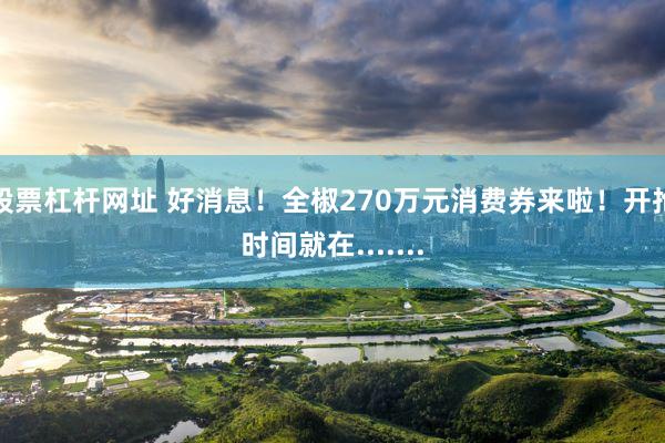 股票杠杆网址 好消息！全椒270万元消费券来啦！开抢时间就在.......