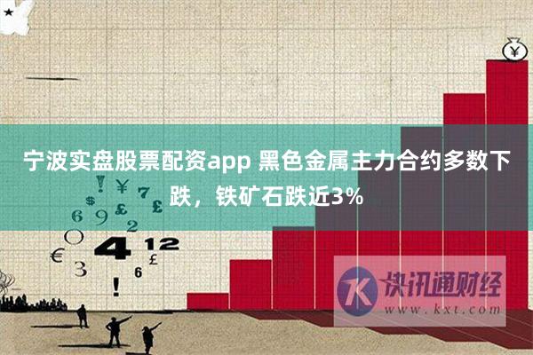 宁波实盘股票配资app 黑色金属主力合约多数下跌，铁矿石跌近3%