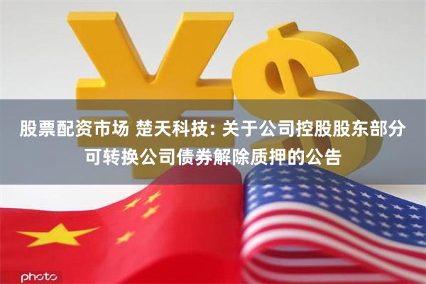 股票配资市场 楚天科技: 关于公司控股股东部分可转换公司债券解除质押的公告