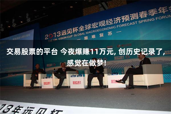 交易股票的平台 今夜爆赚11万元, 创历史记录了, 感觉在做梦!