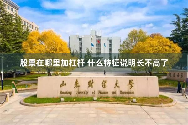 股票在哪里加杠杆 什么特征说明长不高了