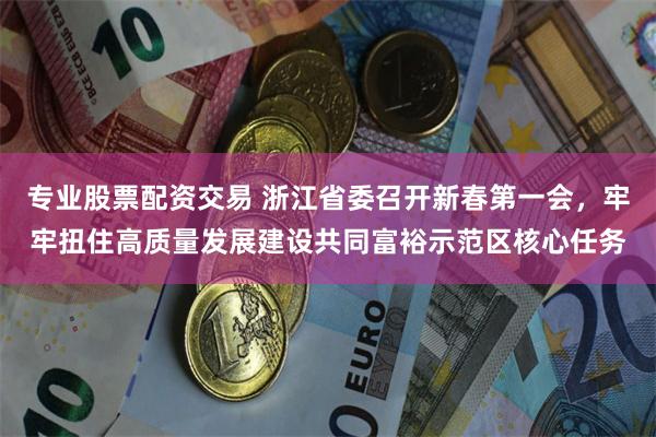 专业股票配资交易 浙江省委召开新春第一会,牢牢扭住高质量发展建设共同富裕示范区核心任务