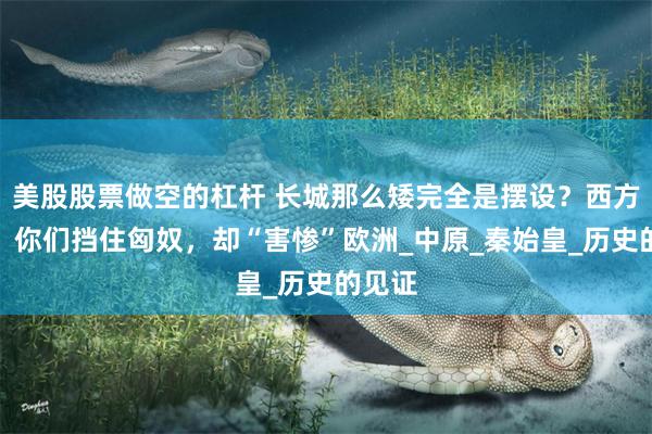 美股股票做空的杠杆 长城那么矮完全是摆设？西方学者：你们挡住匈奴，却“害惨”欧洲_中原_秦始皇_历史的见证